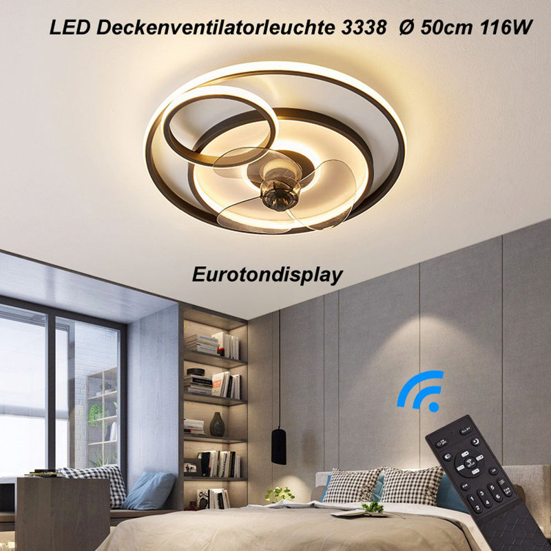 Azharul Ceiling Fan with LED Lights
