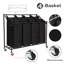 Fabric Rolling Laundry Sorter with Handles