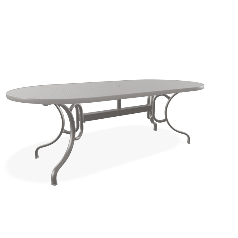 Outdoor Oval Dining Table, Gray/Warm Gray