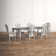 Curtis Rectangular Leg Table Set w/ Upholstered Chairs & Buffet