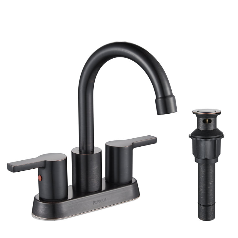 Timed Flow Tap with Waste, Bronze