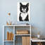 Art mural contemporain chat curieux-129144916