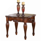End Table With Turned Fluted Leg