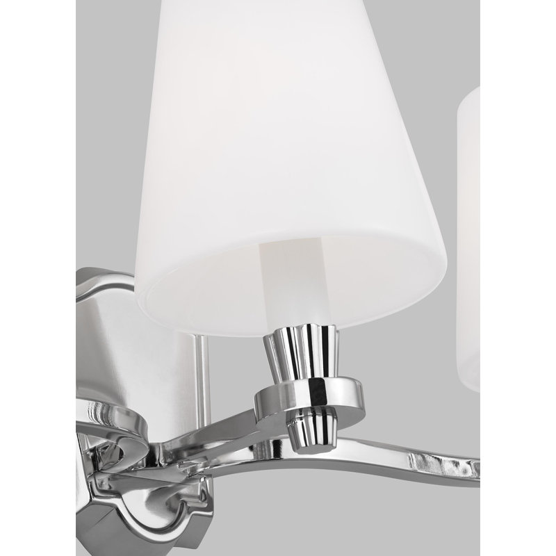 3 Light Alabaster Dimmable Vanity Light, Polished Nickel
