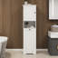Armoire de trieur de linge inclinable à un compartiment et une porte - Blanc