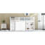 Lit mezzanine simple avec extérieur blanc et espace de rangement - Armoire, tiroir, tablette, coffre-fort de bureau escamotable multifonctionnel-754554468