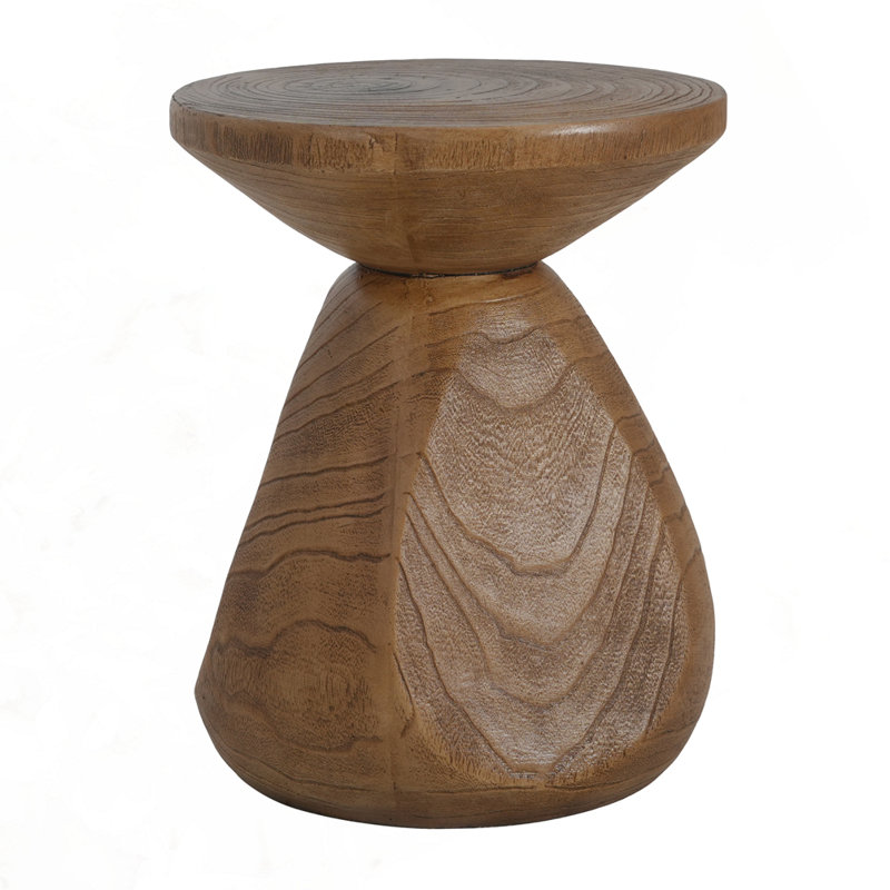 Outdoor Patio MGO Side Table, Natural Wood
