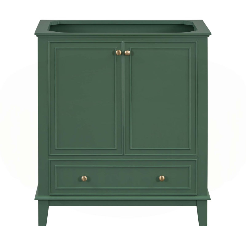 Armoire de salle de bain polyvalente avec portes et tiroir, conception moderne et pratique