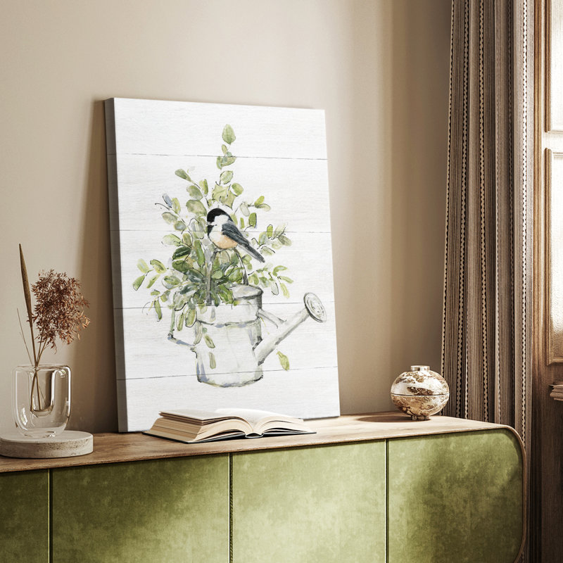 Oiseau de jardin I - galerie Cavas sur mesure, H 18 po x l 12 po