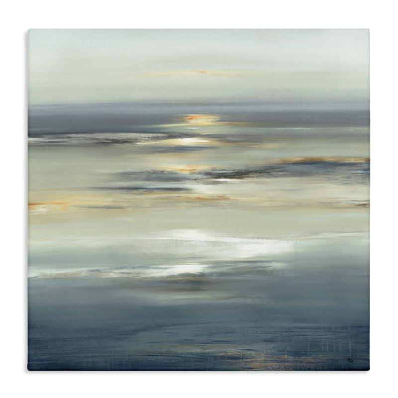 «Tranquil Nautical Sunrise Reflection» - impression, H 30 po x l 30 po