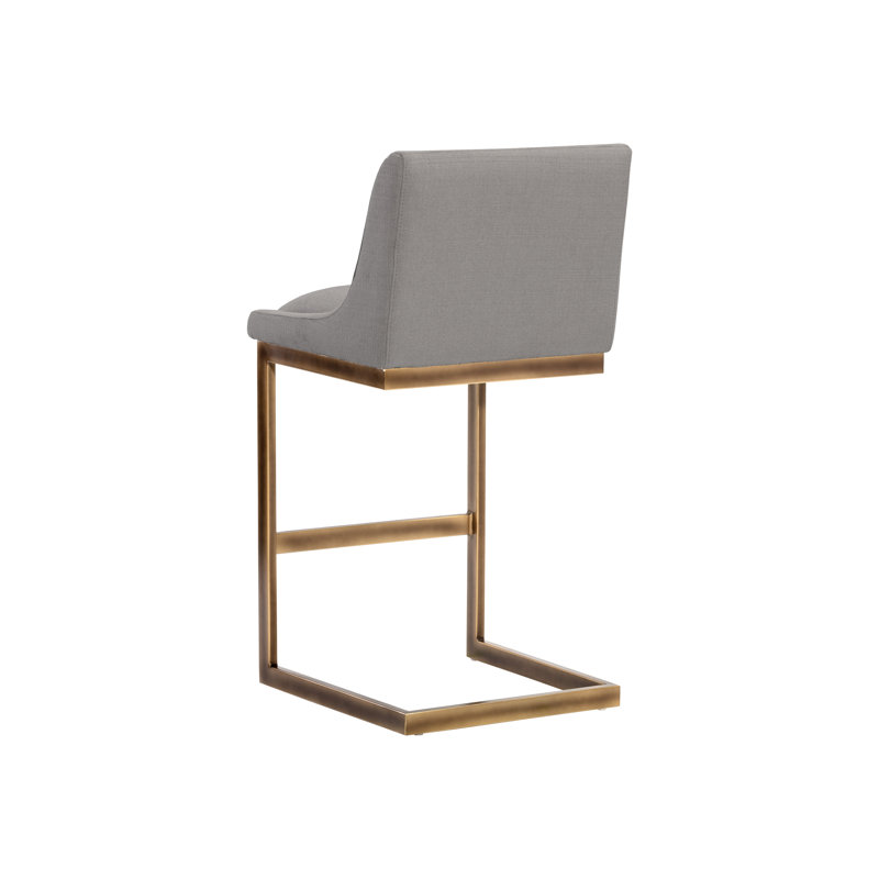 Holly Counter Stool - Abbington Burnt Orange, Counter Stool (26" Seat Height), Light Grey