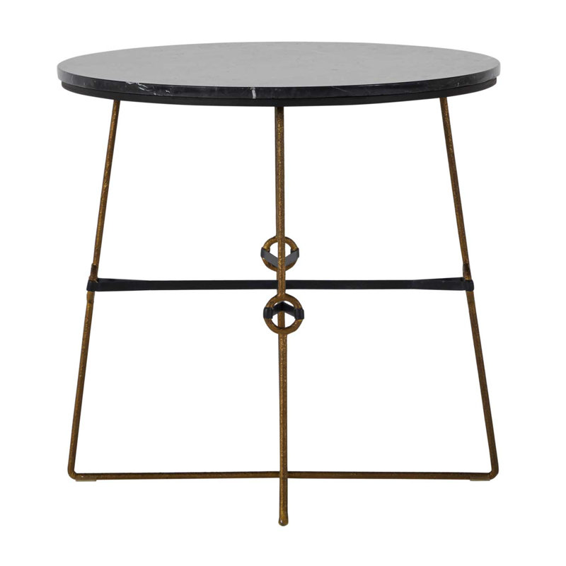 Stefan 100% Marble Frame End Table