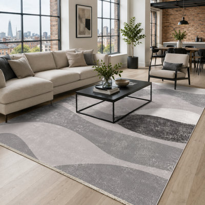 Geometric Cotton and Chenille Flatweave Area Rug