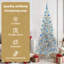 vidaXL Christmas Tree with 150 LEDs with Stand Silver PET-150593259