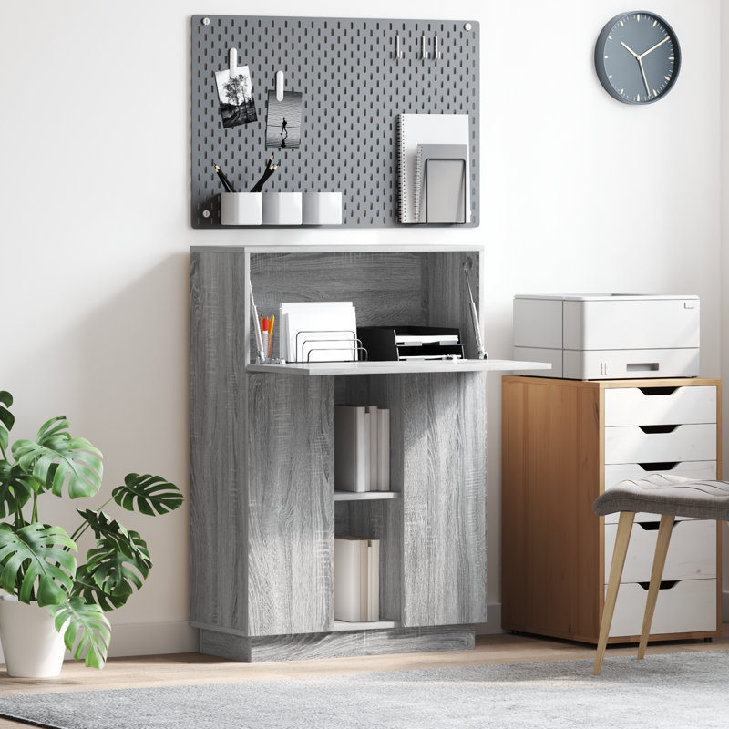 Writing Desk Engineered Wood Large, Grey Sonoma