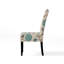 Ensemble de 2 chaises de salle à manger, tissu beige, coussins moelleux, bois d'hévéa noir