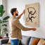 Leaping Chimpanzee Japandi - Wrapped Canvas-1586006043-1586006052