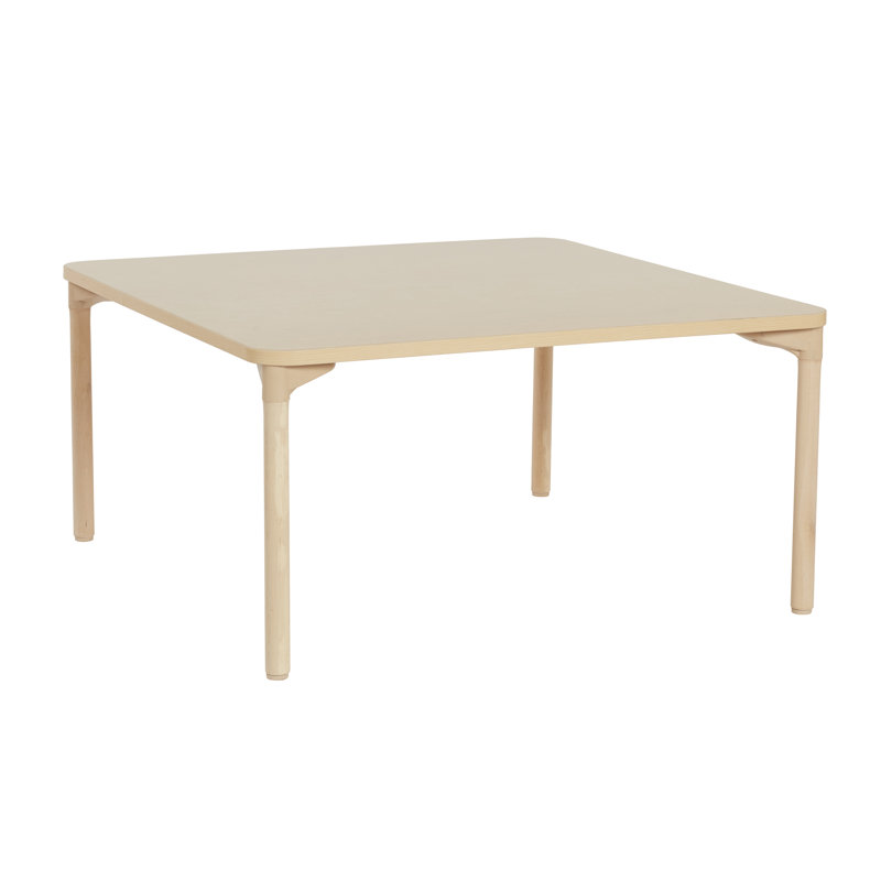 Laminate Adjustable Square 4 Students Activity Table, 22" H  x 42" L x 42" W, Light Maple