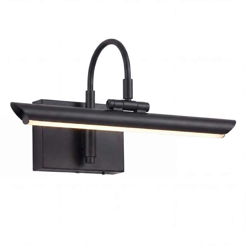 Dimmable Black LED Wall Sconce Rotatable Metal Vanity Light, Black