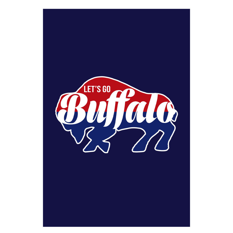 Drapeau de maison d'extérieur Buffalo, H 40 po x l 28 po