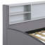 Lit plateforme simple tapissier avec rangement et tiroirs-330458266