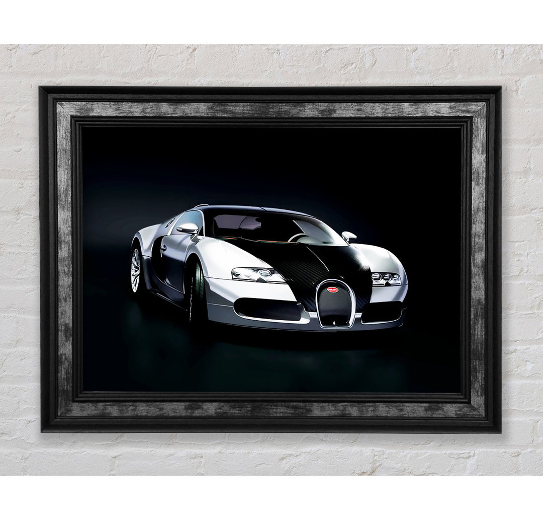 Bugatti Veyron Schwarz Silber - Druck