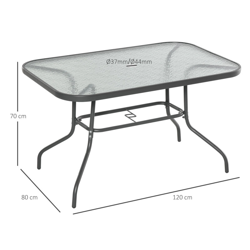 Carnstroan Shynel Bistro Table, 70cm H x 120cm W x 80cm D
