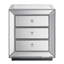 Armoire à trois tiroirs avec finition miroir en perles