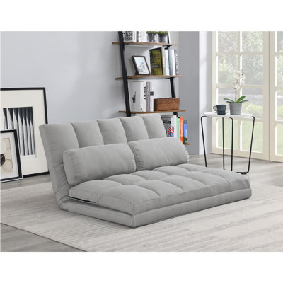 3-Fold Sofa Bed, Folding Mattress With 2 Pillows, High-Density Foam Filling, Polyester Fabric