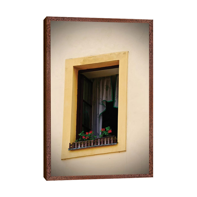 Yellow Window Flower Box by Susan Vizvary - Gallery-Wrapped Canvas Giclée on Canvas, 66.04 cm H x 45.72 cm W