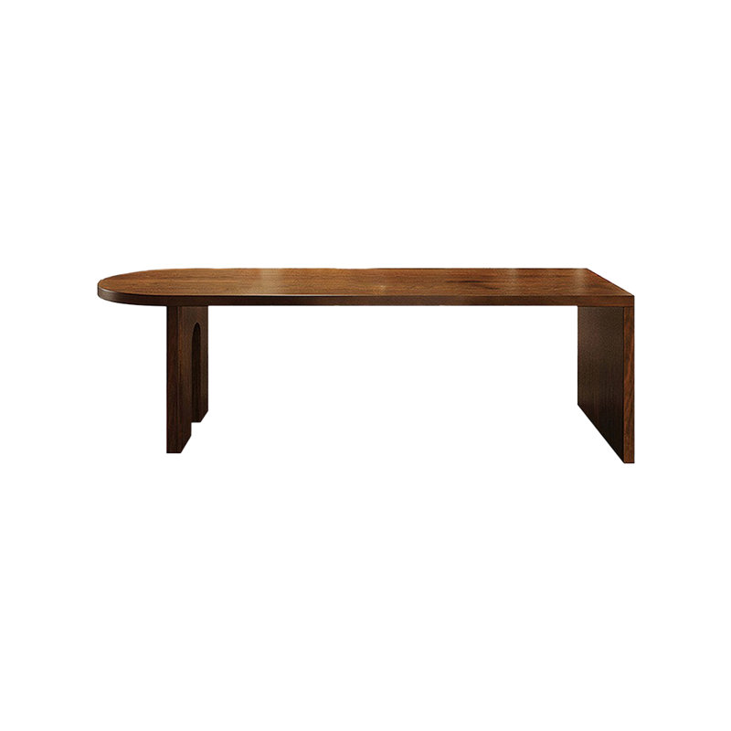 Table de salle à manger en bois massif noisette, H 29,53 po x L 59,06 po x l 27,56 po