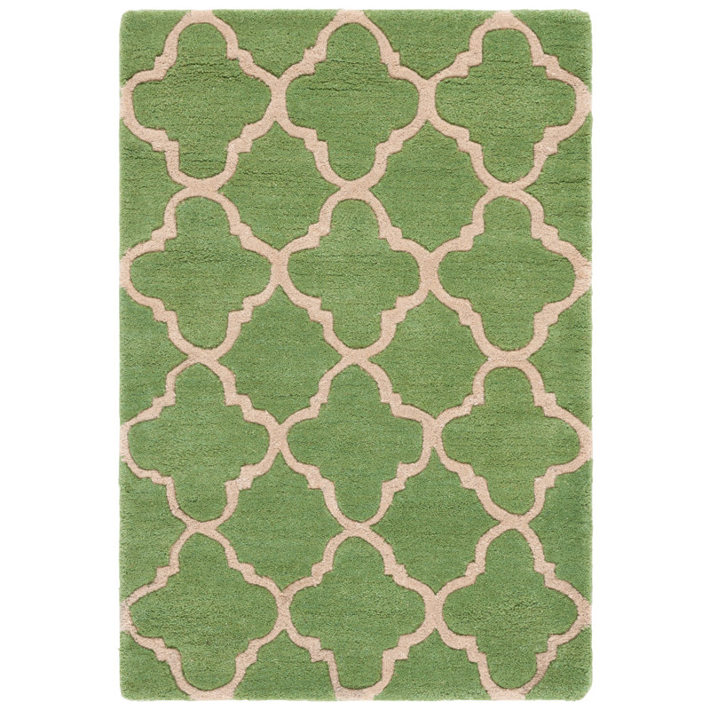 Carolene Hand Tufted Wool Geometric Rug, Rectangle 2' x 3'