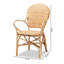 Chaise de salle à manger moderne en bohème moderne avec finition brun naturel