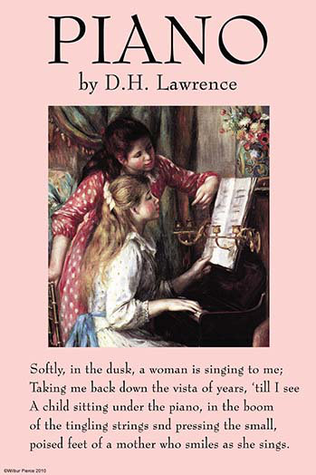 « piano » par dh lawrence-impression non encadrée, H 66 po x l 44 po