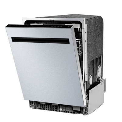 24 In. Top Control Built-in Dishwasher In Stainless Steel With 6-cycles And 3rd Rack, 49-dba