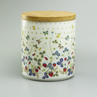 Summer Berry Porcelain China Jar