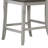 Zeke Counter Height Chairs, Set of 2, Ladder Back, Classic White Wood, Dark Gray