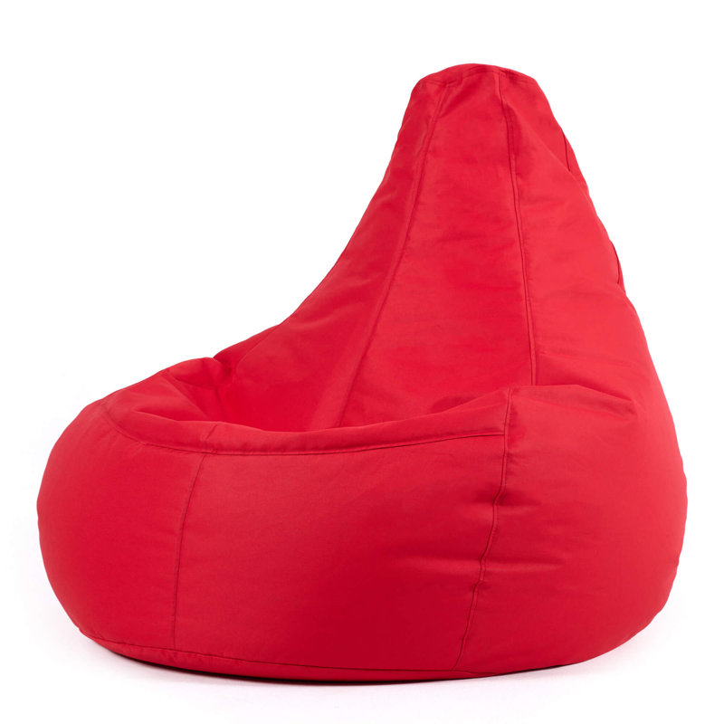 Dalton Water-Resistant High Back Recliner Bean Bag, Red