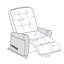 Housse pour fauteuil inclinable Cooling Rest in Place (gris, 23 po-874423596