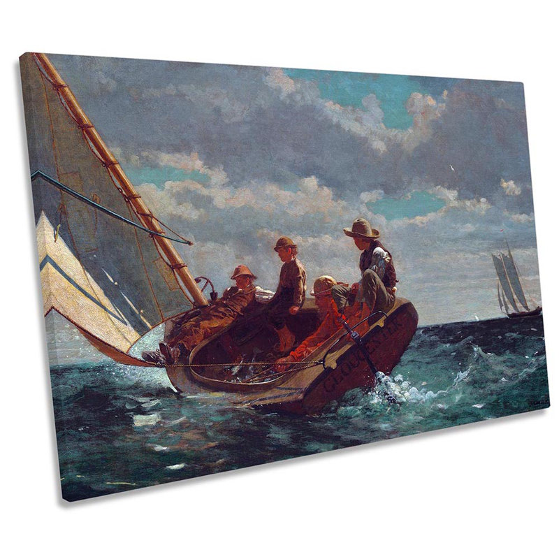 Winslow Homer Breezing Up A Fair Wind - Wrapped Canvas Print, 50.8cm H x 76.2cm W x 2cm D