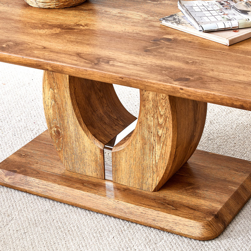 Table basse moderne et simple de luxe moderne de couleur bois. Le bureau d'ordinateur. La table de jeu. Convient pour la salle à manger, le salon, la terrasse et la cuisine. 47 po x 25,6 po 18 po