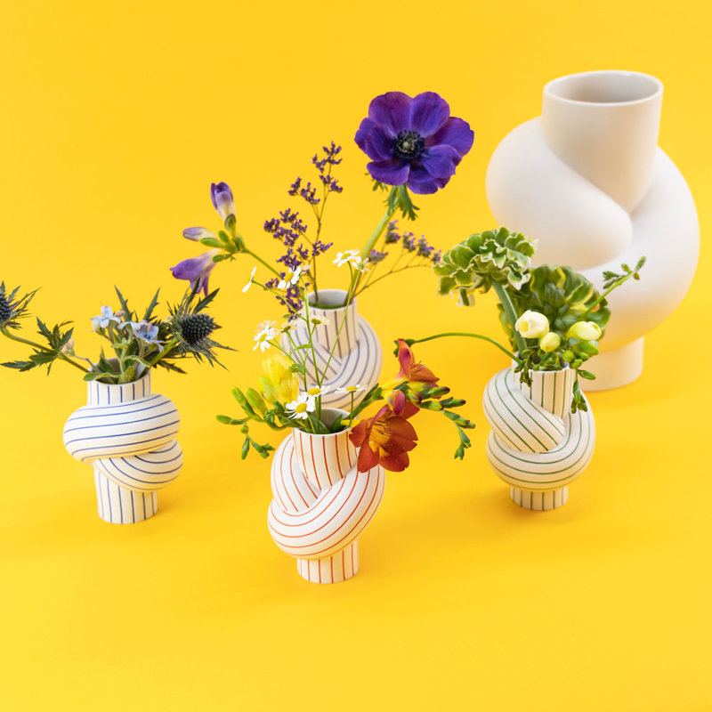Node Porcelain China Table Vase, Mango