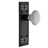 Craftsman Plate with White Porcelain Door Knob