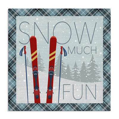 «Snow Beaucoup de plaisir avec art mural en toile à carreaux» par PDR, LLC.