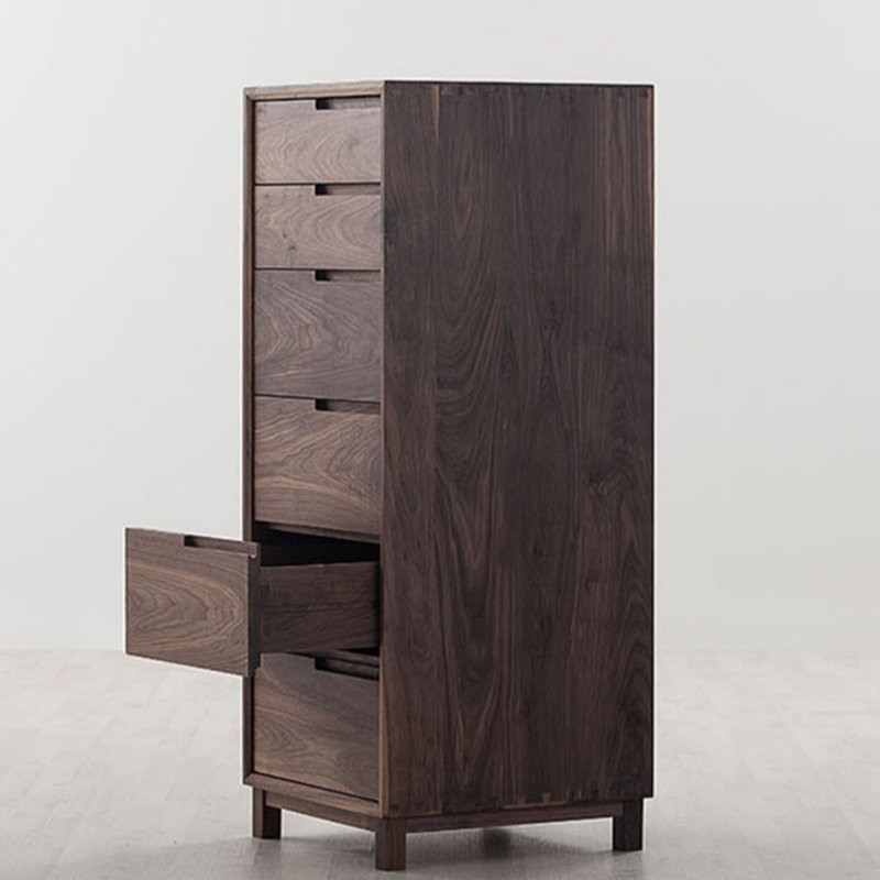 Commode d'appoint simple en noyer noir