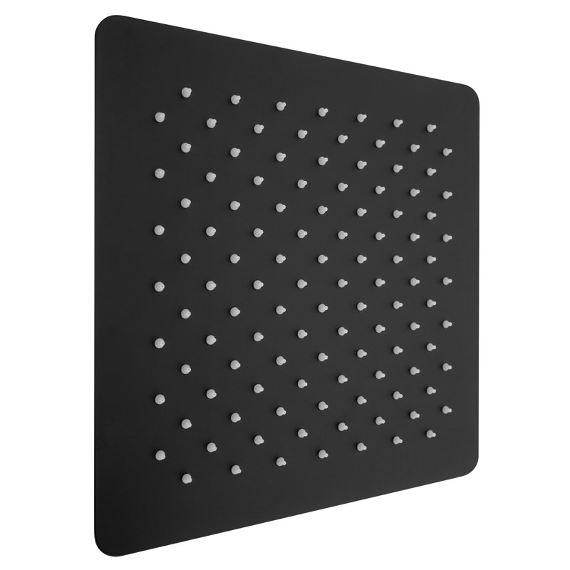 Pomme de douche fixe Black Studio Rain, Noir mat