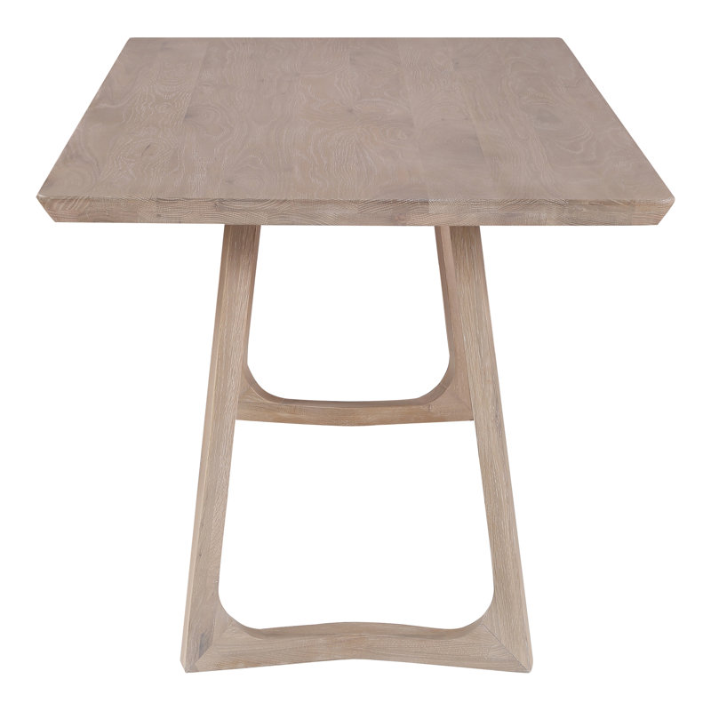 Longfellow Solid Wood Dining Table, White Wash