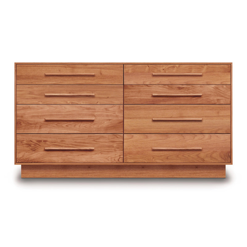 Moduluxe Solid Wood 32.63 " W 8 - Drawer Dresser, Natural Cherry