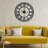 Oversized Round Metal Wall Clock, Large 32" Roman Numeral Silent Non Chime Clock, Home Office Decor-1548413570
