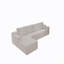 Siège modulaire modulaire pour canapé, canapé rembourré et compressé pour le salon, la chambre à coucher, un appartement, aucun assemblage requis, combinaison gratuite de 4 pièces, tissu en velours côtelé moelleux, blanc-724282016-724282018